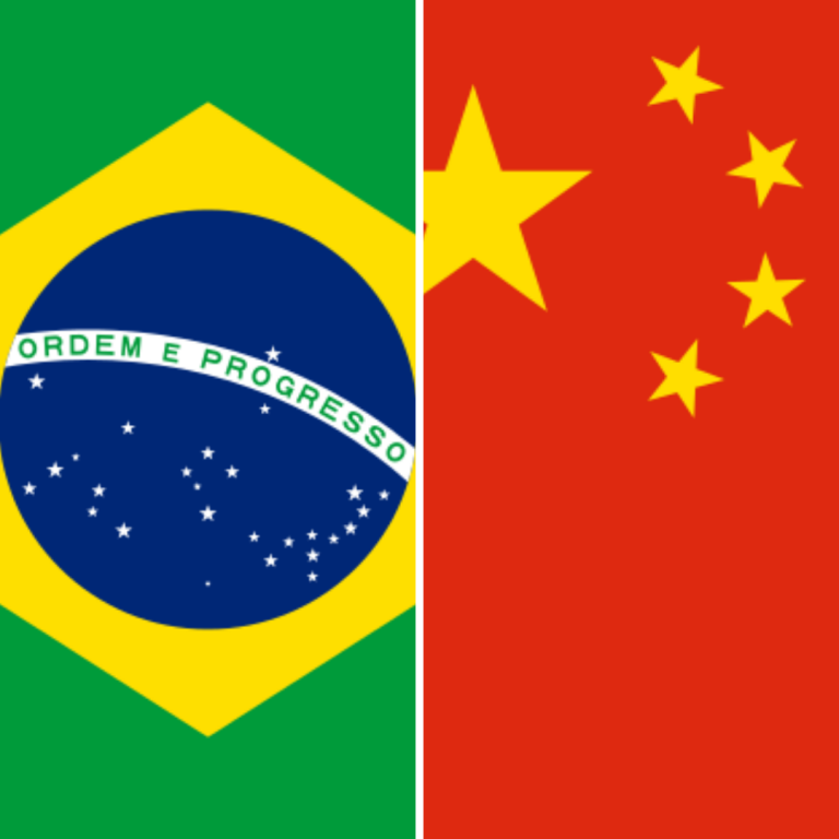 Bandeira China e Brasil